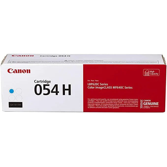 Toner Canon 054H Cyan | Para ImageCLASS MF645Cx / MF644Cdw / MF643Cdw / MF642Cdw / MF641Cw / MF640C / LBP623Cdw / LBP622Cdw / LBP621Cw / LBP620 | 2,300 páginas, modelo , Toners