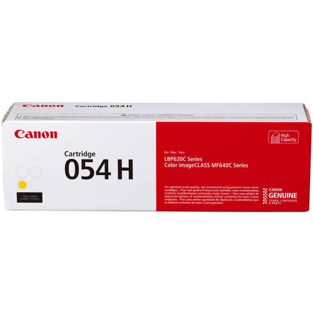 Toner Canon 054H Yellow| Para ImageCLASS MF645Cx / MF644Cdw / MF643Cdw / MF642Cdw / MF641Cw / MF640C / LBP623Cdw / LBP622Cdw / LBP621Cw / LBP620 | 2,300 páginas, modelo , Toners