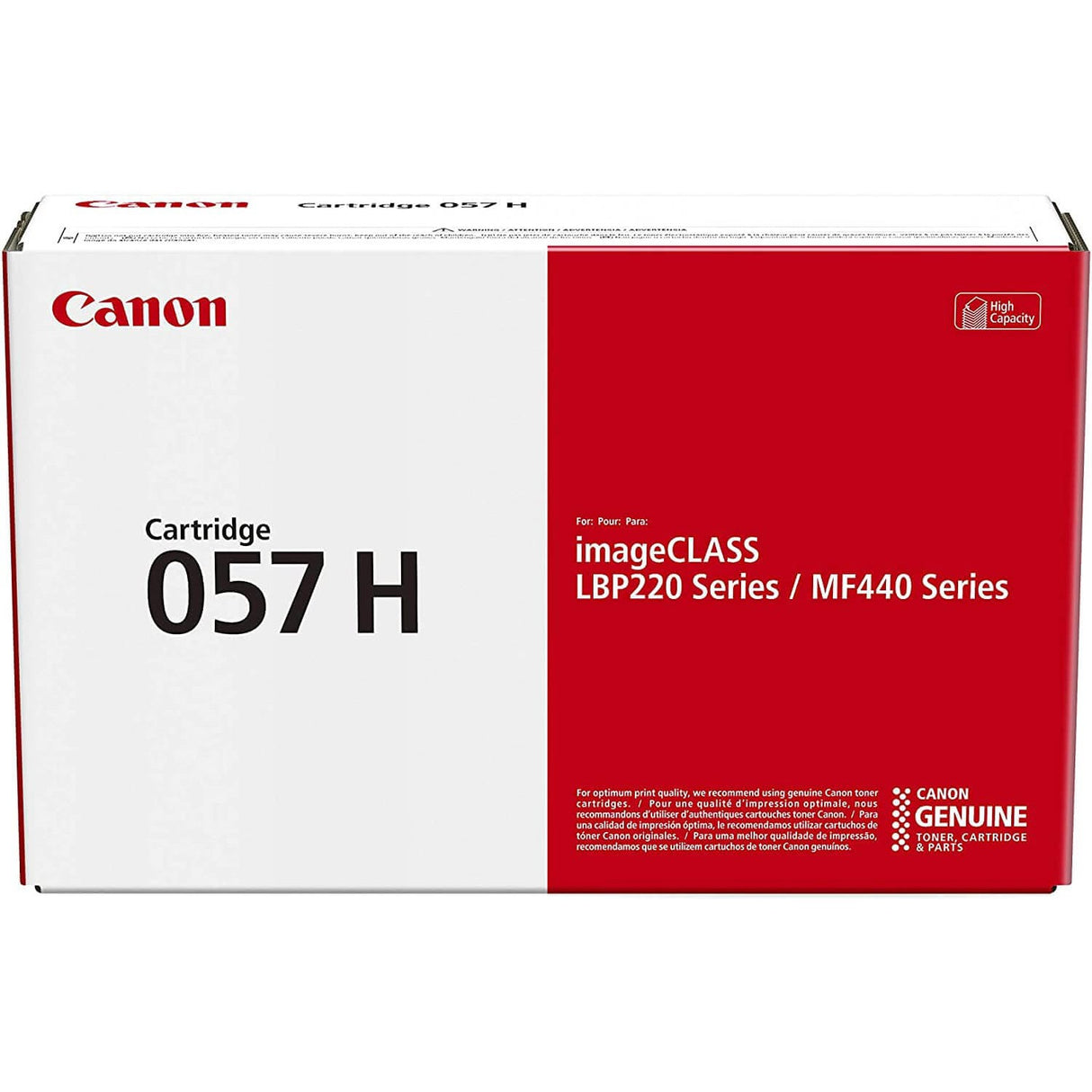 Toner Canon 057H | 057 H Negro | Para ImageCLASS MF445dw / LBP226dw | 10,000 páginas, modelo , Toners