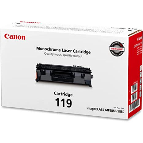 Toner Canon 119 | Para i-SENSYS MF5940dn / MF5980dw / LBP-6300dn / LBP-6310dn / LBP-6650dn / LBP-6670dn | ImageCLASS MF414dw / MF5850dn / MF5880dn / MF5950dw / MF6160dw / MF6180dw / LBP-6650dn / LBP-6670dn, modelo , Toners