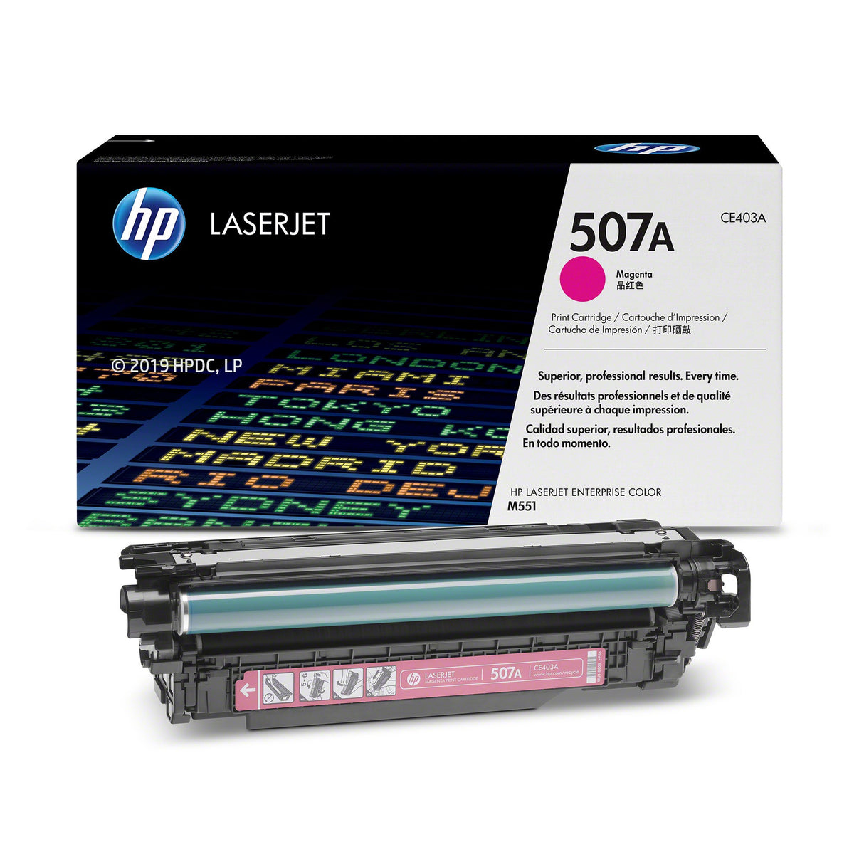 Toner Hp CE403A - 507A - Magenta | Para LaserJet Pro M570 | LaserJet Enterprise M551 / M575, modelo , Toners
