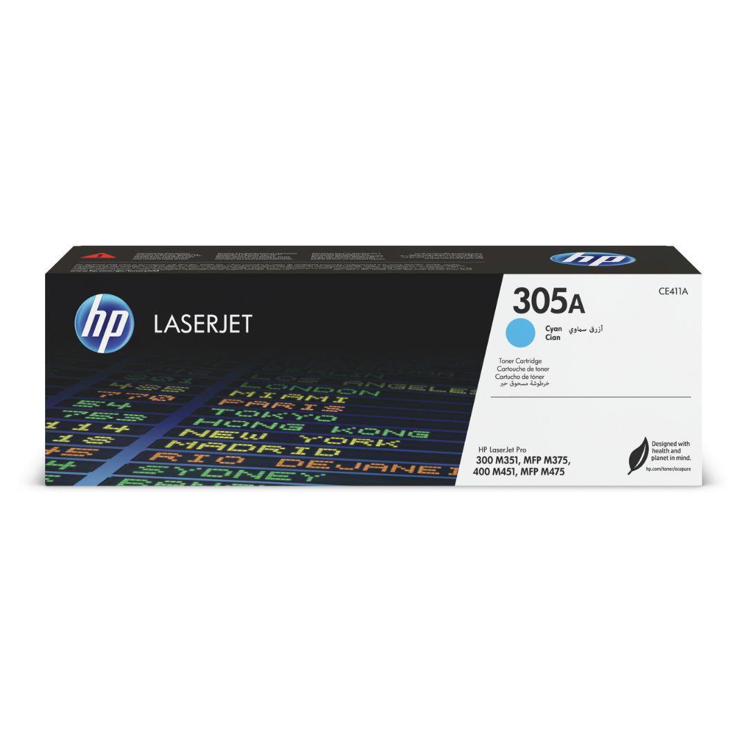 Toner Hp CE411A 305A Cyan | Para LaserJet Pro M451 / M375 / M475 | 2,600 páginas, modelo , Toners