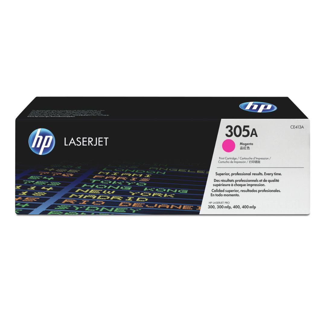 Toner Hp CE413A 305A Magenta | Para LaserJet Pro M451 / M375 / M475 | 2,600 páginas, modelo , Toners