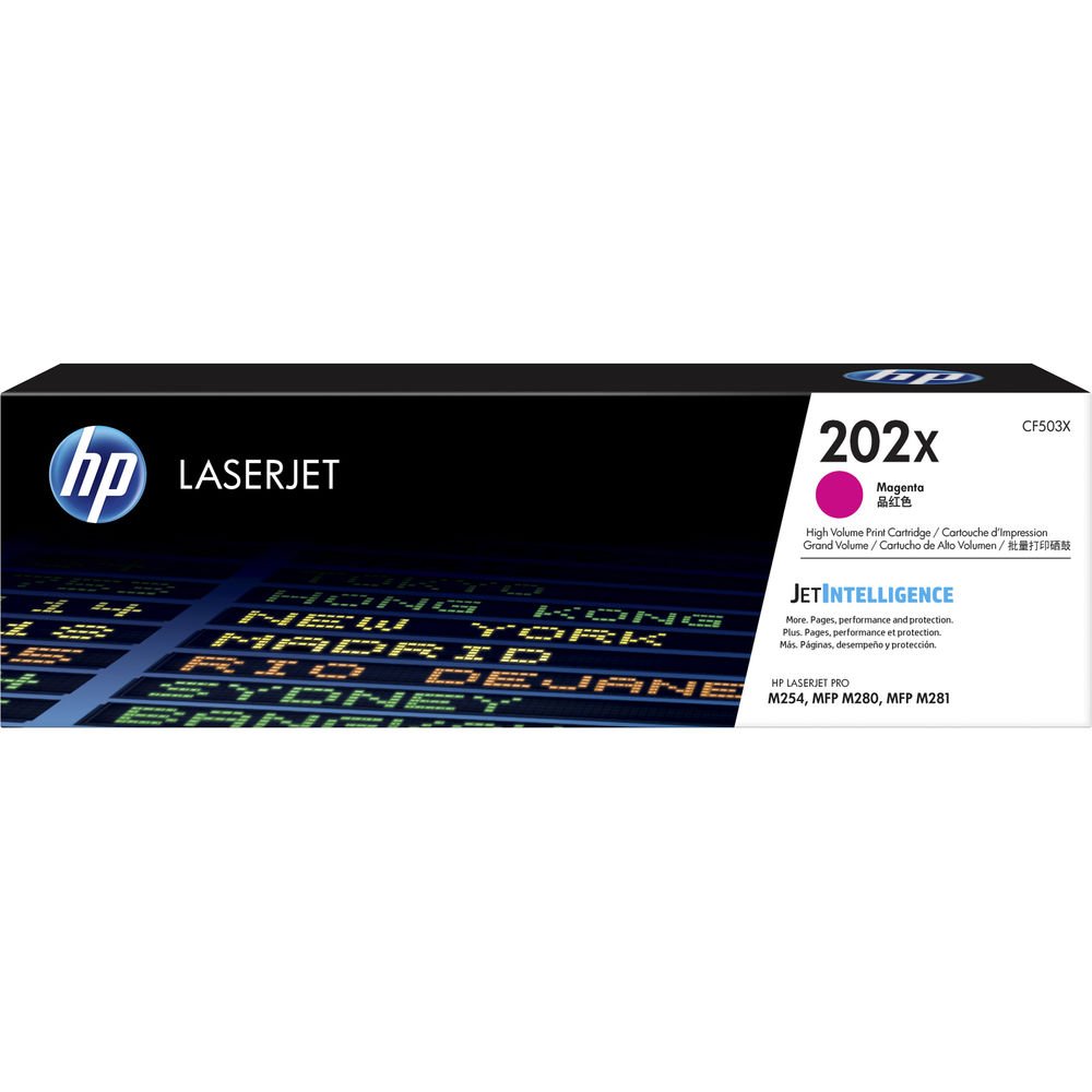 Toner Hp CF503X -Magenta 202X Alto Rendimiento | Para LaserJet Pro M254 / M281 | 2,500 páginas, modelo , Toners