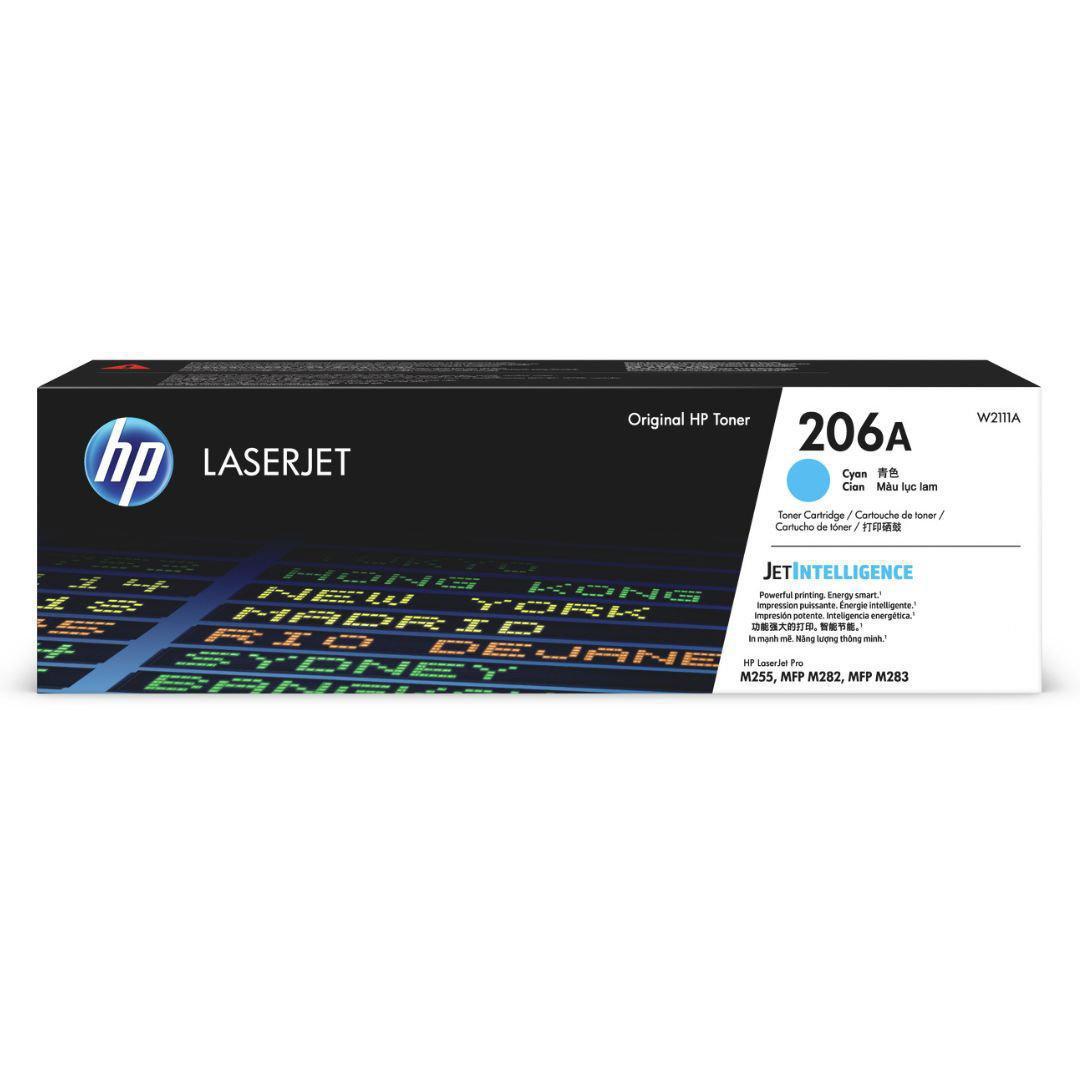 Toner Hp W2111A Cyan - 206A | Para LaserJet Pro M255 / M282 / M283 | 1,250 páginas, modelo , Toners