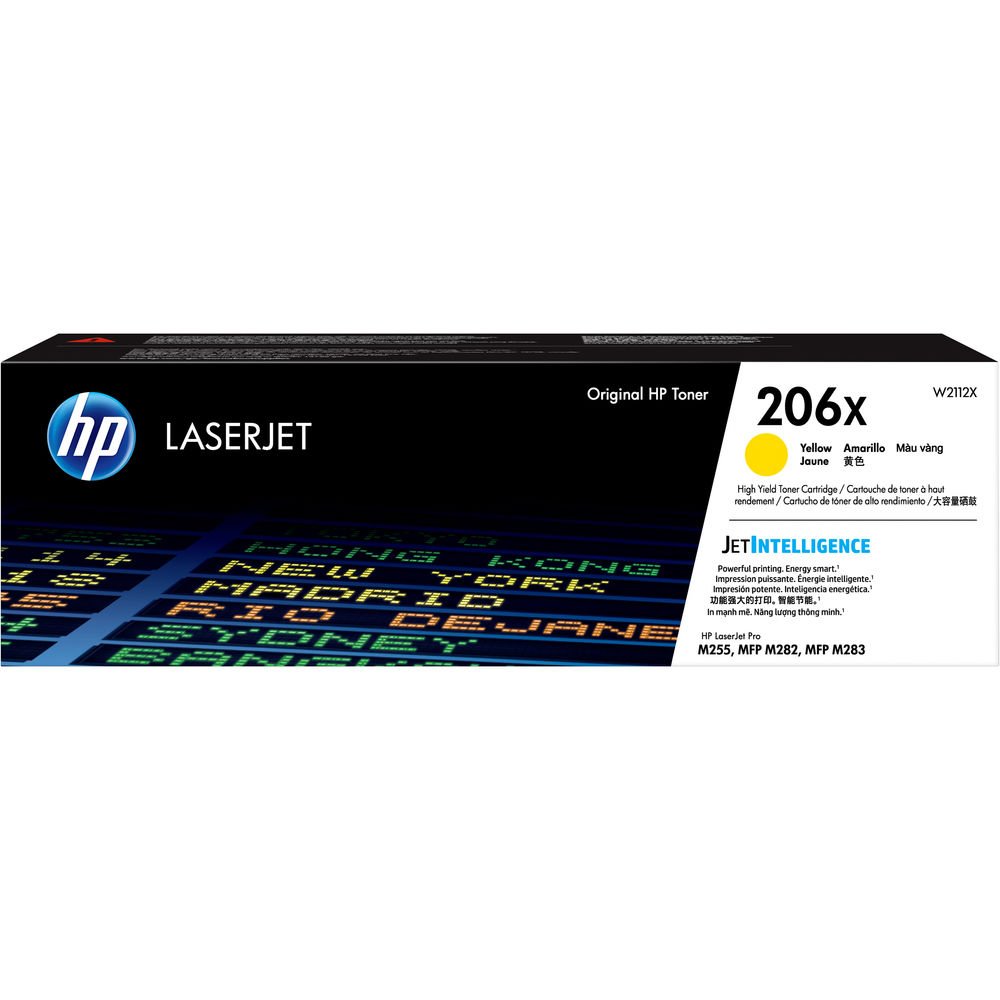 Toner Hp W2112X- 206X- Amarillo | Para LaserJet Pro M255 / M282 / M283 | 2,450 páginas, modelo , Toners