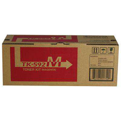 TONER KYOCERA TK-592 M para Impresoras Kyocera | Para FS-C2026MFP / FS-C2026MFP+ / FS-C216MFP / FS-C2126MFP+ / FS-C2526MFP / FS-C2626MFP / FS-C5250DN | Ecosys P6026cdn / M6026cidn / M6526cdn / M6526cidn, modelo , Toners