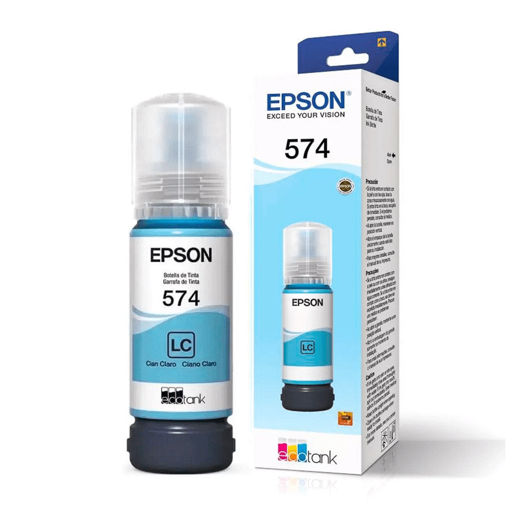 Tinta Epson T574520 - Cian Claro| Epson 574 | Ecotank L8050/L18050