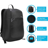 Mochila Targus Ultralight para Laptop, Negro, 15.6