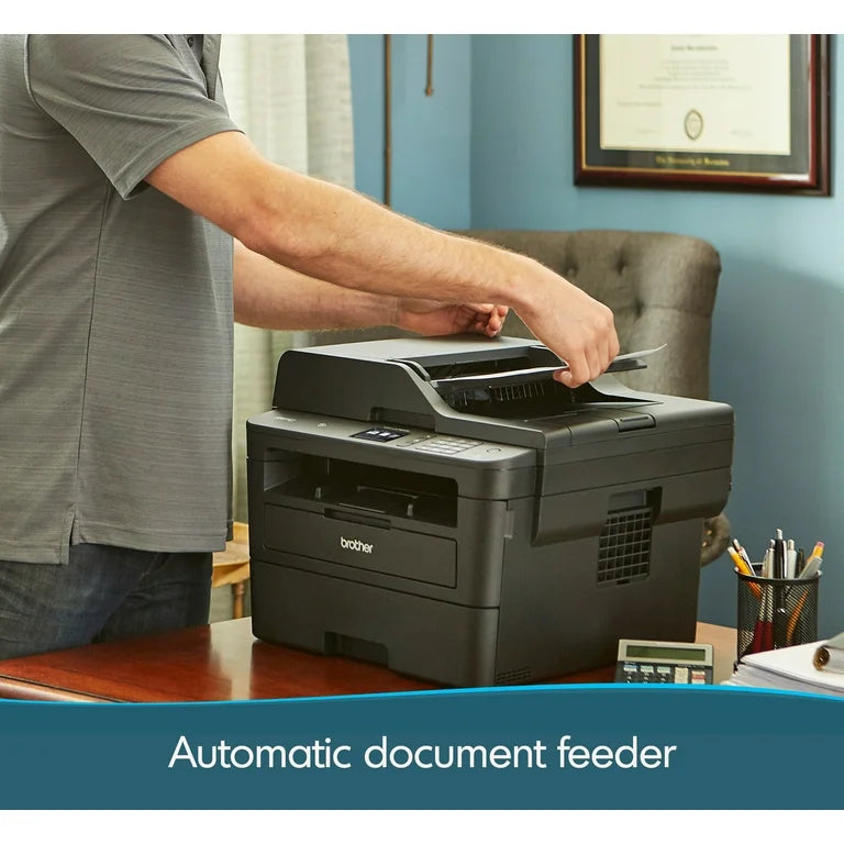 Impresora Multifuncional Blanco y Negro Brother MFCL2750DW | 36 ppm por minuto | Impresión Doble Cara Automática