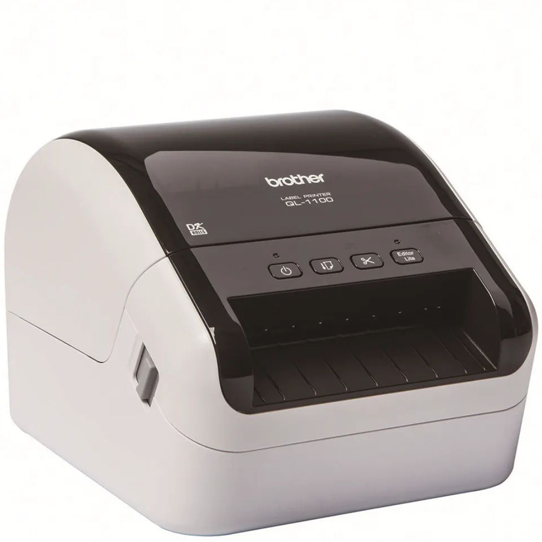 Impresora de Etiquetas Brother QL-1100 - hasta 4 pulgadas de ancho Blanco y Negro