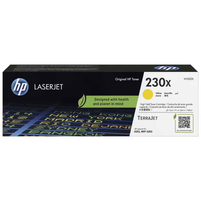 Toner Hp W2302X 230X Amarilla | para HP LaserJet Pro 4203 / 4303 | 5,500 páginas
