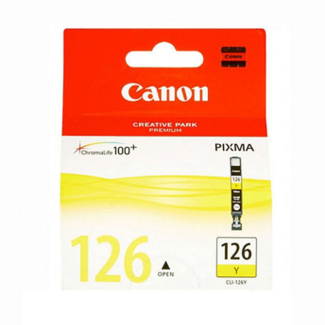 Tinta Canon CLI-126 Amarillo | Para IP4910, IP4810, IX6510, MG5310, MG5210,MX711