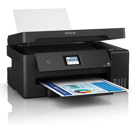 Impresora Epson EcoTank L14150 Multifuncional Inalámbrica 4 en 1 - Imprime hasta 13" x 19" - Rendimiento de 7,500 páginas en Negro y 6,000 a Color