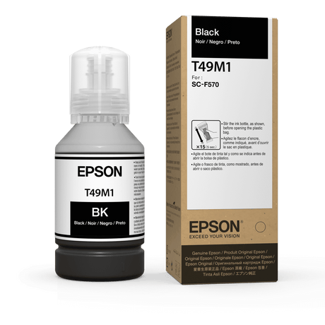 Botellas de Tinta de Sublimación Epson T49M120 | Color Negro para impresoras SureColor F170 F570 F571