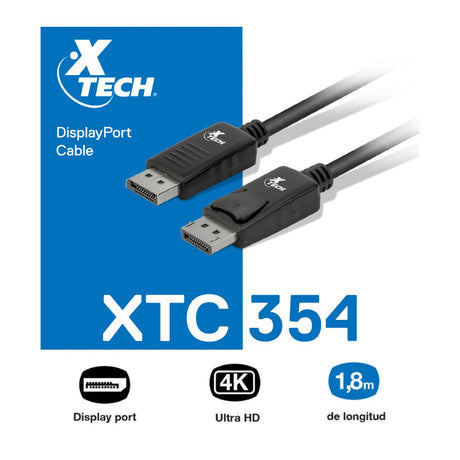 Cable con conector DisplayPort macho a DisplayPort macho XTC-354