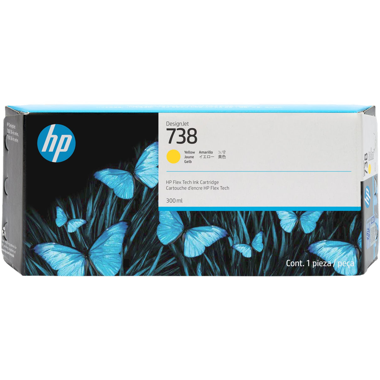 Tinta Hp 738 Amarillo- 300 ml - 676M8A - Hp Designjet T850
