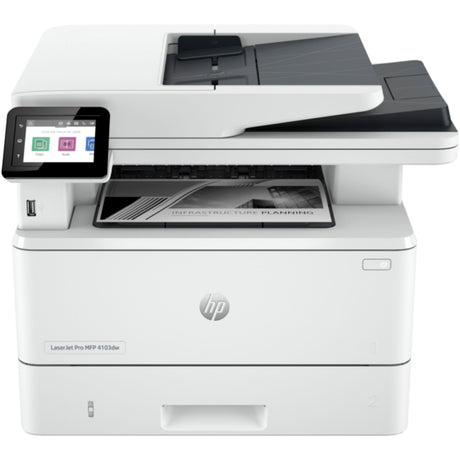 Impresora HP LaserJet Pro MFP 4103dw (2Z627A) - Impresoras Laser - Velocidad 42/40 ppm - Calidad 1200 x 1200 dpi - ADF 50 hojas