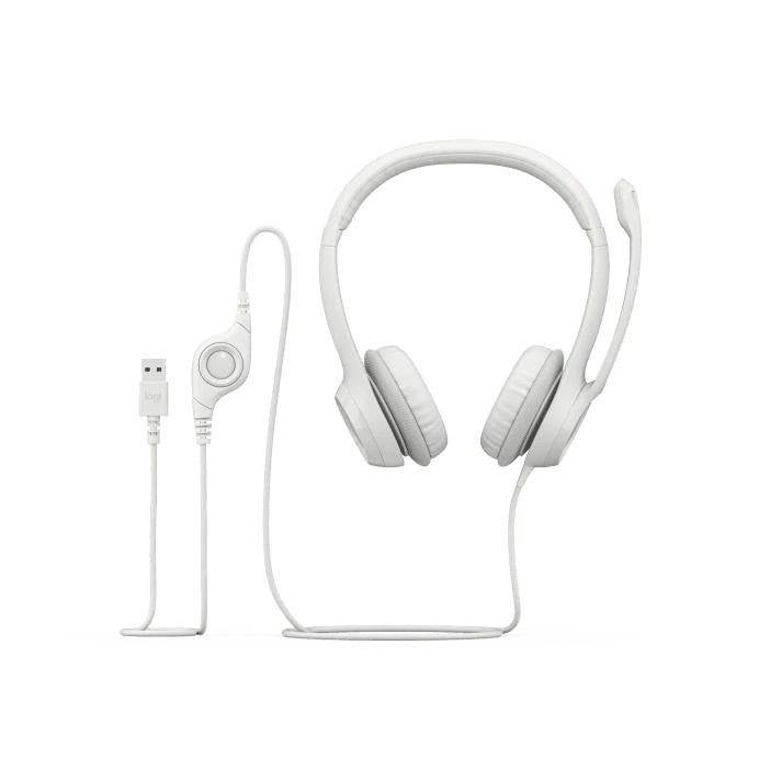 Audifonos Logitech H390-USB | Blanco, modelo , Audifonos