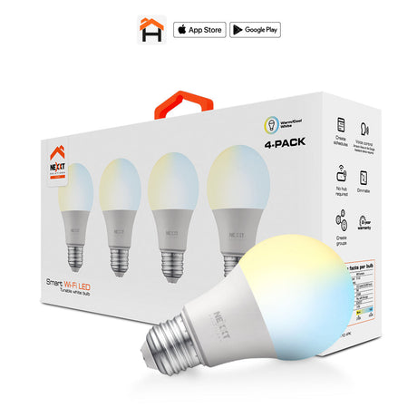 Bombillo LED inteligente Wi-Fi 110V - A19 - NHB-W110 4PK