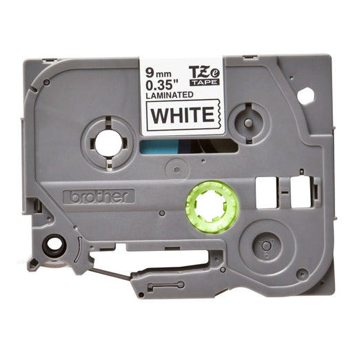 Cinta Laminada para uso interior y exterior Brother TZe-221 | 9 mm | 0.35" | Fondo Blanco y Letras Negras, modelo , Etiquetas