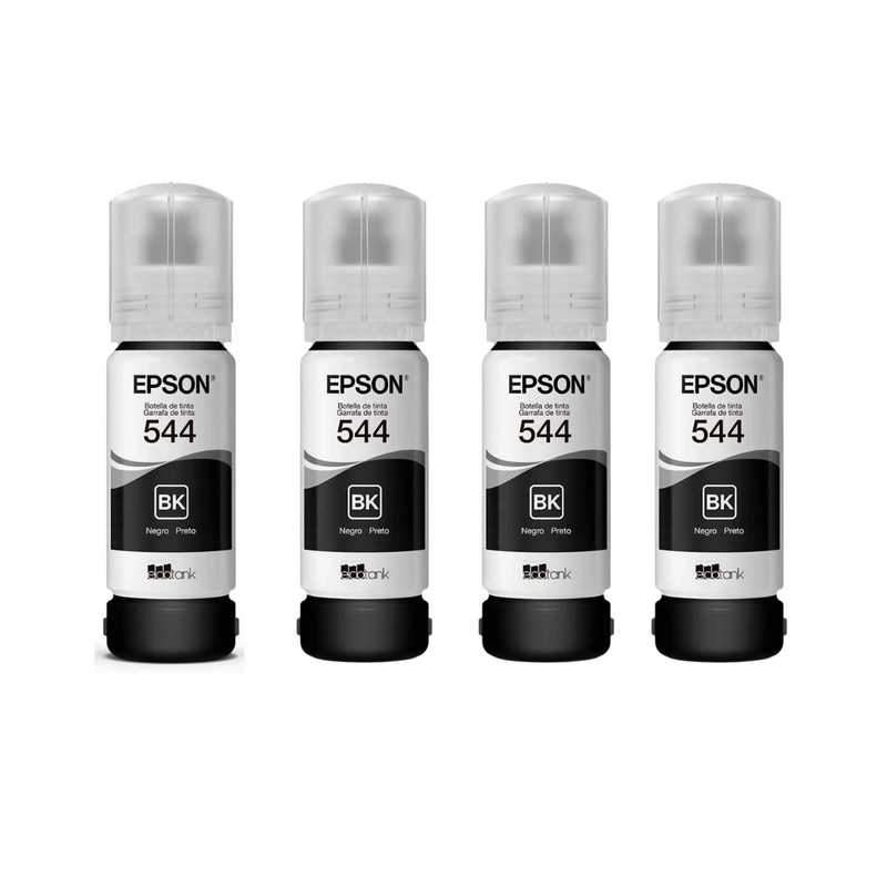 Combo de Tinta Epson 544 Negra – Compatible con L1210, L3110, L1250, L3210, L3250, L5190, L5290, L5590, modelo , Tintas Epson