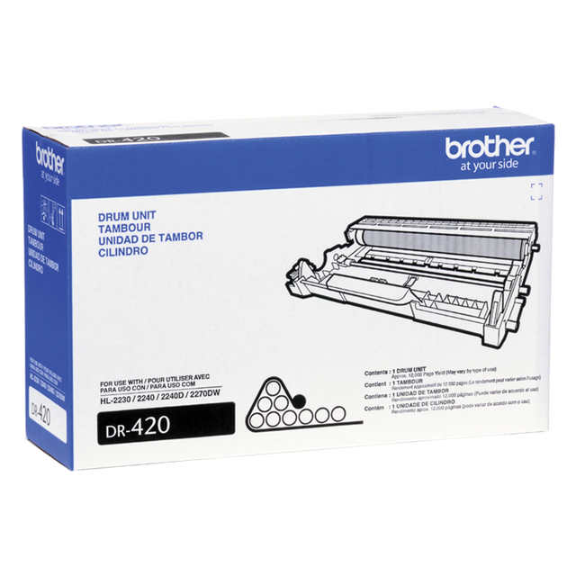Tambor Brother DR-420 | DR420 | Para DCP-7060D / DCP-7065DN / HL-2220 / HL-2230 / HL-2240 / HL-2240D / HL-2270DW / HL-2280DW / MFC-7360N / MFC-7460DN / MFC-7860DW