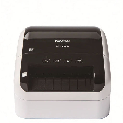 Impresora de Etiquetas Brother QL-1100 | Conectividad USB, 4 pulgadas de ancho, 300 x 300 ppp, 69 etiquetas por minuto, modelo , Impresora de Etiquetas