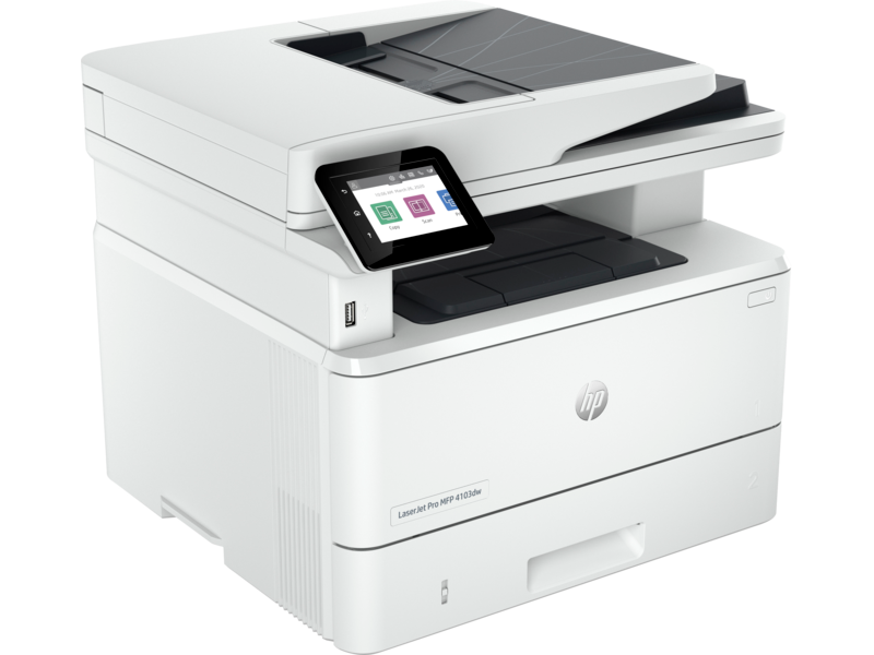 Impresora HP LaserJet Pro MFP 4103dw (2Z627A) - Impresoras Laser - Calidad 1200 x 1200 dpi - ADF 50 hojas | 40 ppm, modelo , Impresoras Laser