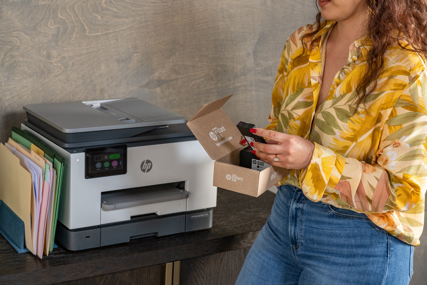 Impresora HP OfficeJet Pro 9130 Multifuncional - Profesionalismo y Eficiencia - Accesos Directos y Conexiones Seguras | 25 ppm Negro / 20 ppm Color, modelo , Impresoras de Tinta