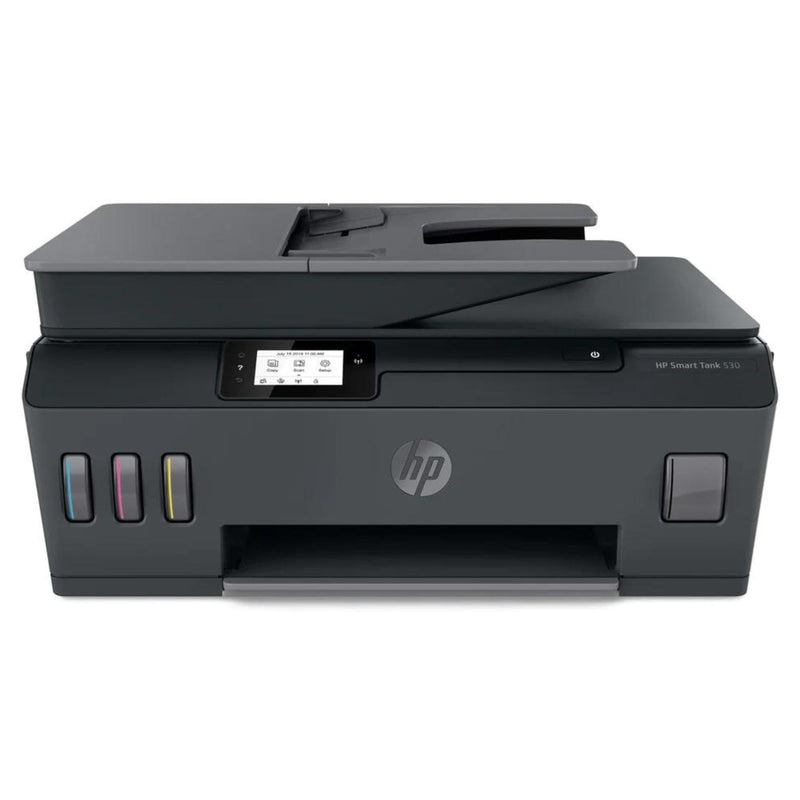 Impresora HP Smart Tank 530 con Escáner Automático y WiFi - Multifuncional de Inyección de Tinta - 12,000 Páginas en Negro - 8,000 Páginas a Color | 11 ppm Negro / 5 ppm Color, modelo , Impresoras de Tinta