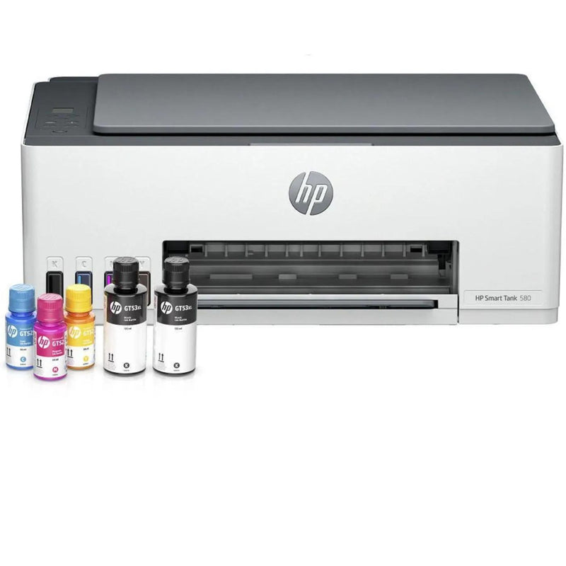 Impresora HP Smart Tank 580 WiFi con Tanque de Tinta de Alta Capacidad | Incluye 5 Botellas de Tinta - Reemplaza HP Smart Tank 415 | 12 ppm Negro / 5 ppm Color, modelo , Impresoras de Tinta