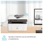 Impresora Multifunción HP Laser 137fnw | Blanco y Negro | USB | RED | WIFI | 20 ppm, modelo , Impresoras Laser