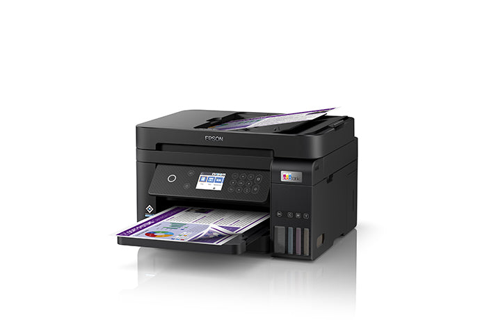 Impresora multifuncional Epson EcoTank L6270 con impresión 100% sin cartuchos | Impresión Duplex | 15,5 ppm Negro / 8,5 ppm Color, modelo , Impresoras de Tinta