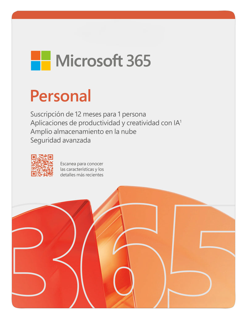 Licencia Microsoft Office 365 Personal Suscripción de 12 Meses | SA052MSR00, modelo , Programas