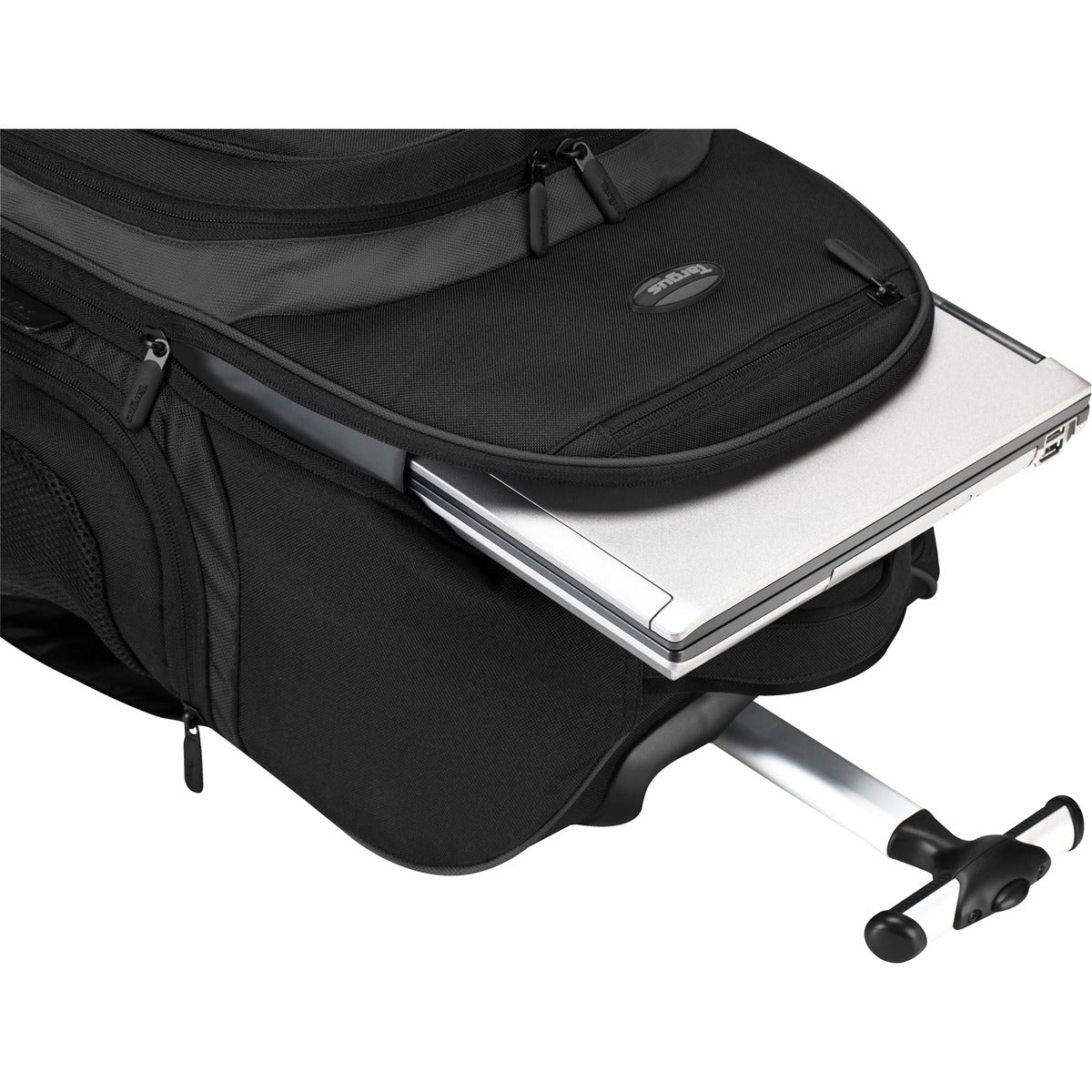 Mochila con ruedas Targus - 16" Compact Rolling Backpack - Black, modelo , maletin