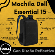 Mochila Dell Essential 15 | es-bp-15-20 | Diseñada con impresiones reflectantes, modelo , maletin