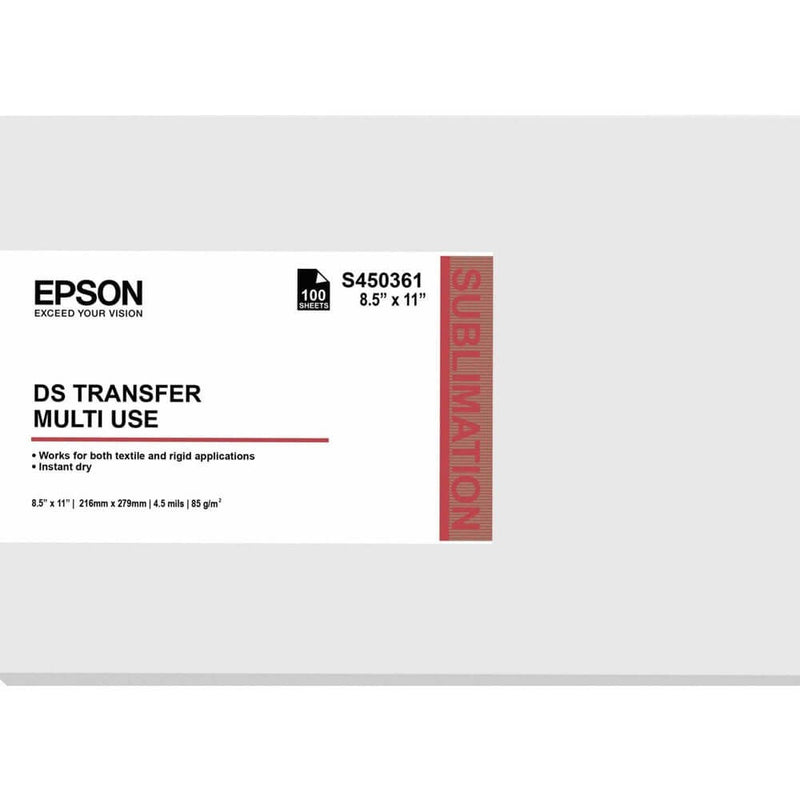 Papel de Sublimación Epson Transfer 100 Hojas, tamaño carta | S450361, modelo , papel