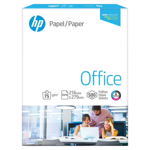 Resma de Papel Bond Carta HP Office Paper 75 GSM - 8 1/2 X 11 - 500 páginas, modelo , papel