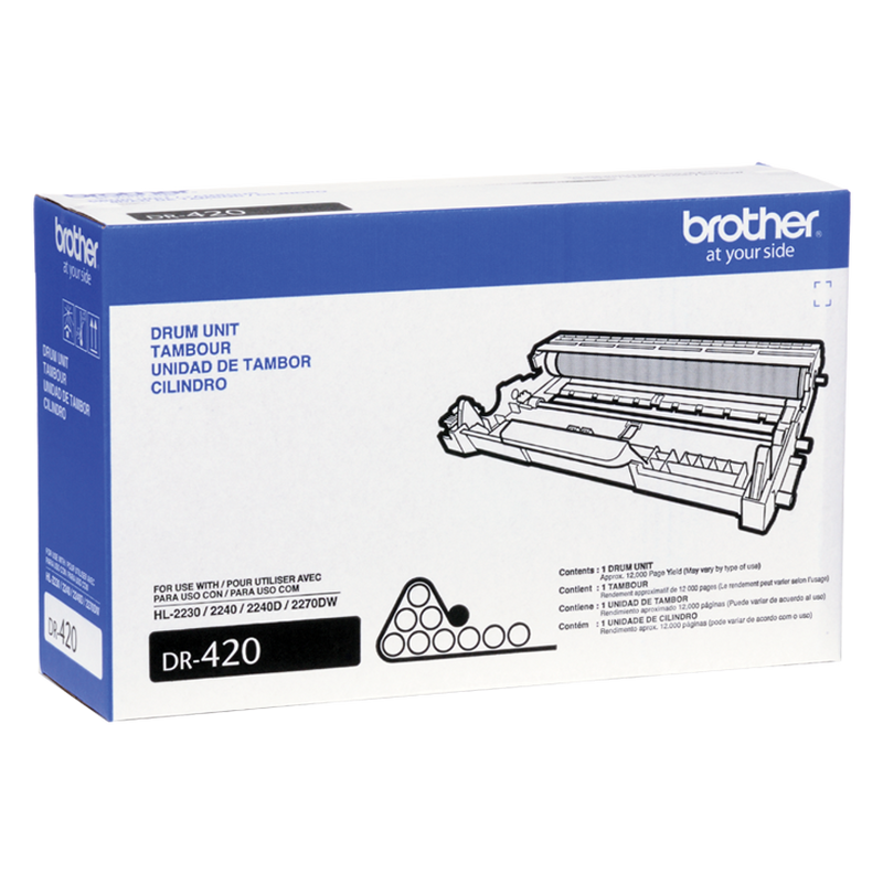 Tambor Brother DR-420 | DR420 | Para DCP-7060D / DCP-7065DN / HL-2220 / HL-2230 / HL-2240 / HL-2240D / HL-2270DW / HL-2280DW / MFC-7360N / MFC-7460DN / MFC-7860DW, modelo , Toners