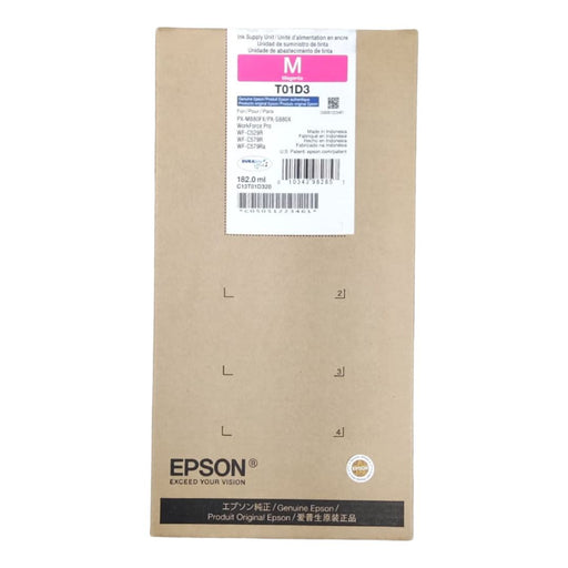 Tinta Epson - T01D320 - T01D3 Magenta | WorkForce Pro WF-C529R / WF-C579R / WF-C579Ra / PX-M880FX / PX-S880X, modelo , Tintas Epson