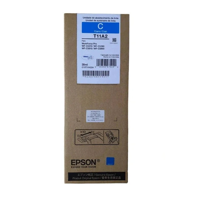 Tinta Epson T11A220-AL Cyan | WorkForce Pro WF-C5810 / WF-C5890/ WF-C5390/ WF-5310