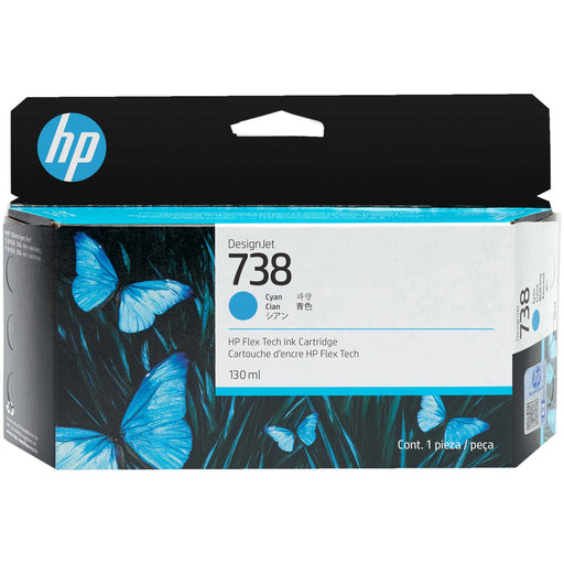 Tinta Hp 738 Cyan - 130 ml - 498N5A - Hp Designjet T850, modelo , Tintas Hp