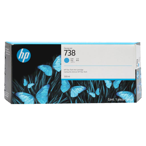 Tinta Hp 738 Cyan - 300 ml - 676M6A - Hp Designjet T850, modelo , Tintas Hp