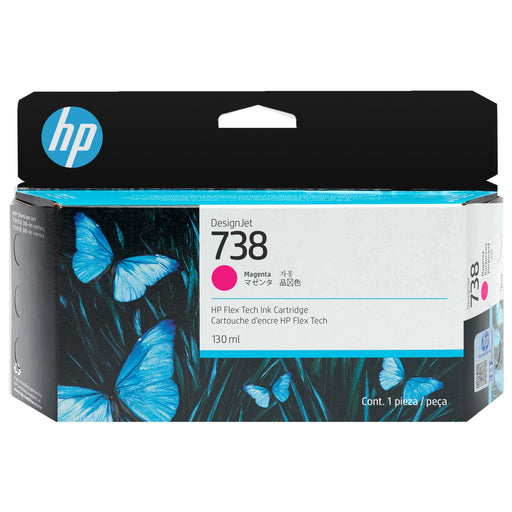 Tinta Hp 738 Magenta - 130 ml - 498N6A - Hp Designjet T850, modelo , Tintas Hp
