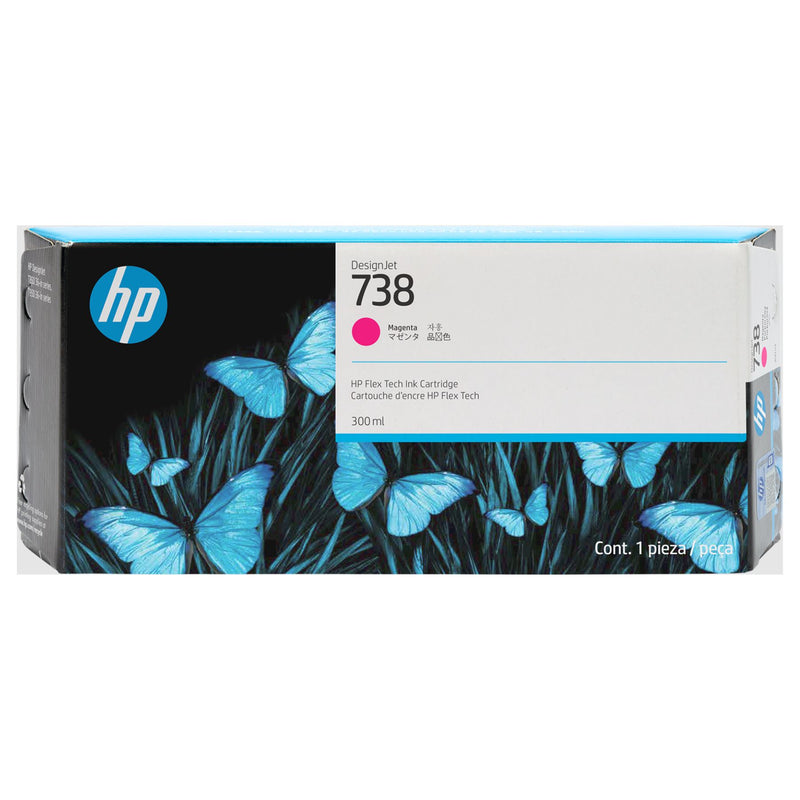 Tinta Hp 738 Magenta - 300 ml - 676M7A - Hp Designjet T850, modelo , Tintas Hp