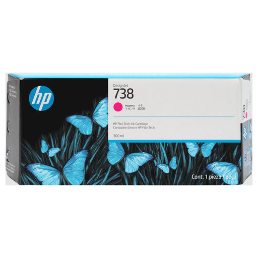 Tinta Hp 738 Magenta - 300 ml - 676M7A - Hp Designjet T850, modelo , Tintas Hp