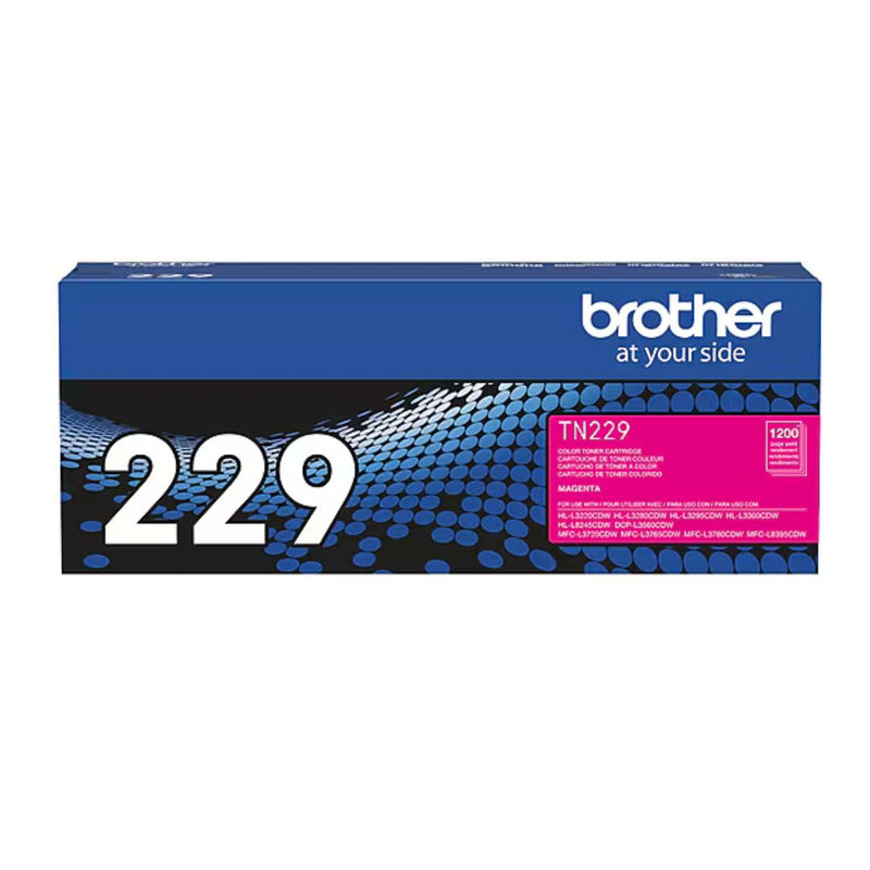 Toner Brother TN-229 Magenta | TN229M | Para HL-L3220CDW / HL-L3280CDW / HL-L3295CDW / HL-L3300CDW / HL-L8245CDW / MFC-L3720CDW / MFC-L3765CDW / MFC-L3780CDW / MFC-L8395CDW | 1,200 páginas, modelo , Toners