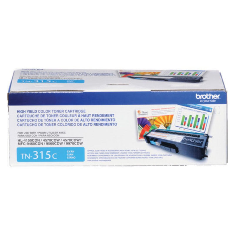 TONER BROTHER TN-315C | TN315C Cyan | Para HL-4150CDN / HL-4570CDW / HL-4570CDWT / MFC-9450CDN / MFC-9460CDN / MFC-9560CDW / MFC-9970CDW, modelo , Toners