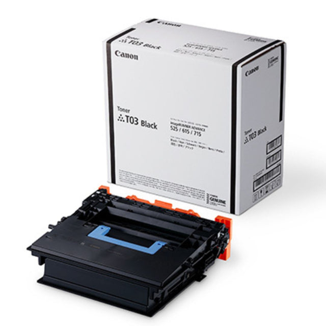 Toner Canon T03 Negro 2725C001 | Para imageRUNNER ADVANCE 525 / 527 / 529/ 615 / 617 / 619 / 715 / 717 / 719 ImageCLASS X LBP 1861 / 1871 | 20,500 páginas, modelo , Toners
